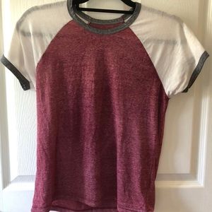 American Eagle red, white and grey top!!